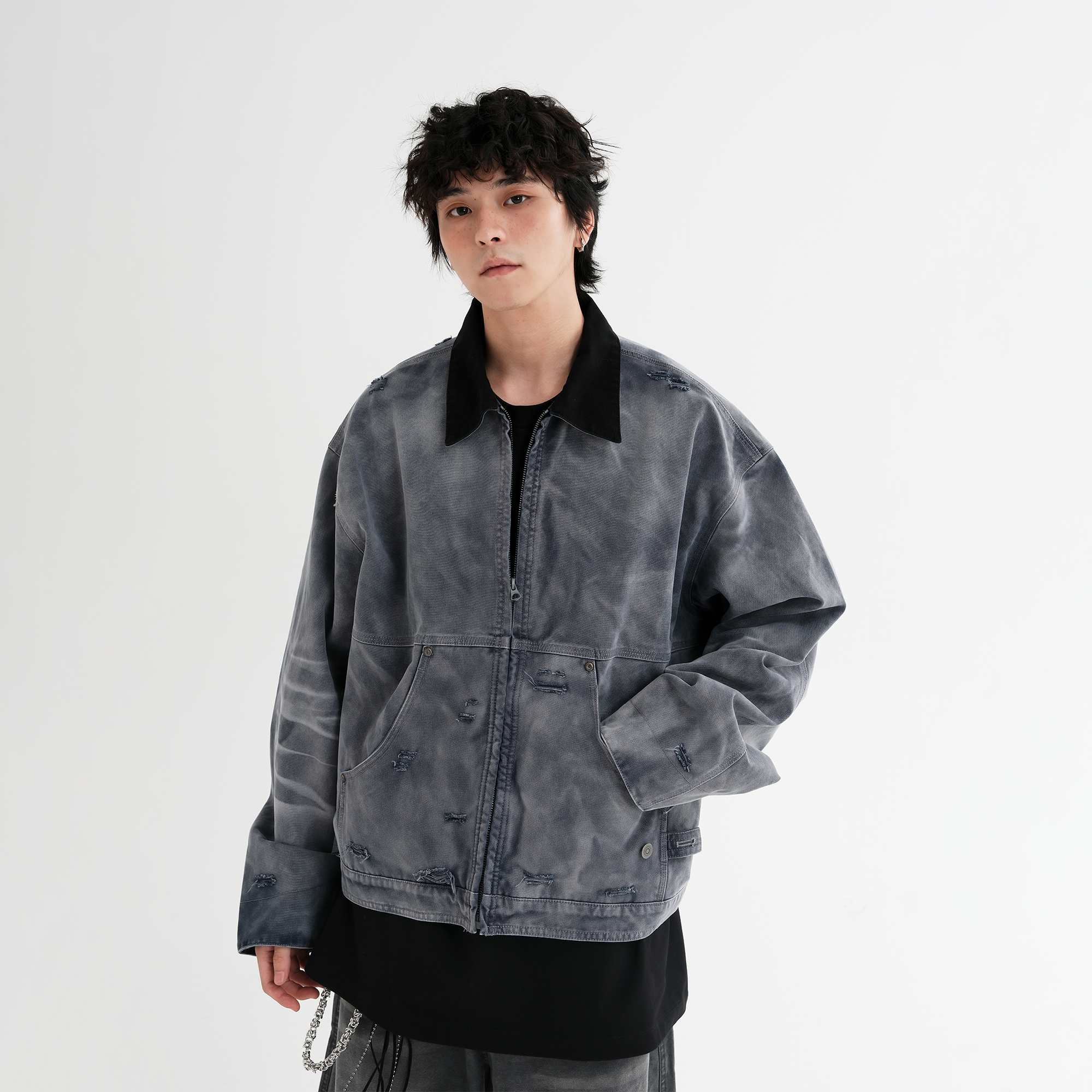 巴恩风美式工装外套猎装哈灵顿