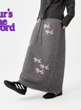 【FTW25秋冬新品】慵懒毛织复古A字半身裙