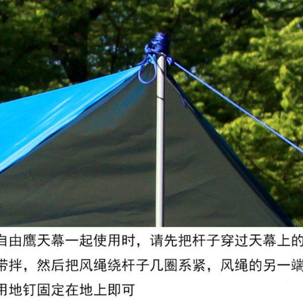 帐篷配件 天幕杆 帐篷门厅支架野外露营门厅支撑杆 一套2根共8节