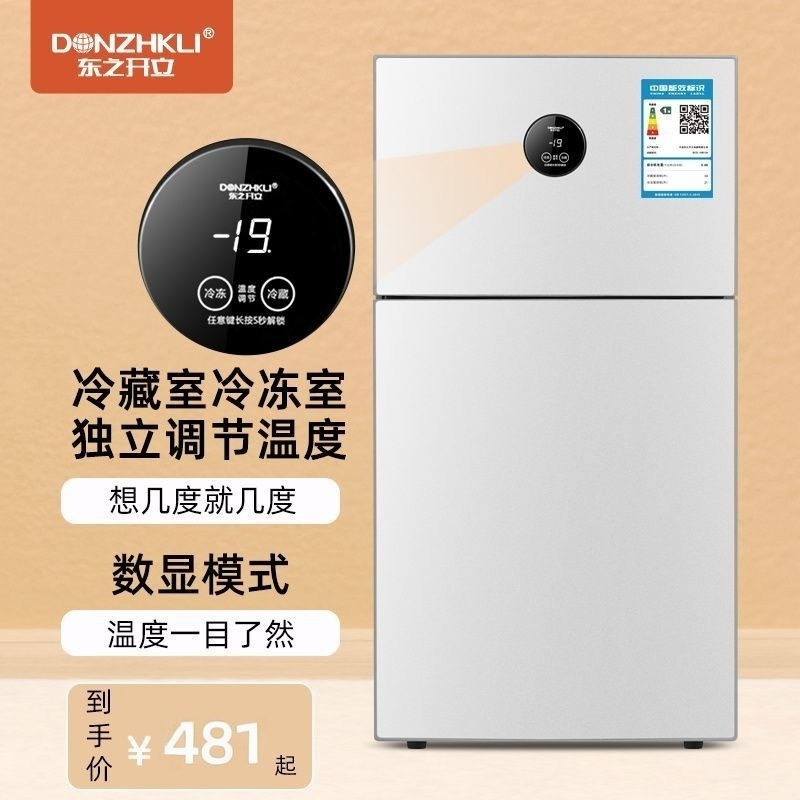 东之开立车载冰箱小型冰箱双门双温双控租房宿舍冷藏冷冻家用冰箱