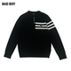 BOY春秋季 POLO衫 长袖 BAD 刺绣小标翻领毛衫