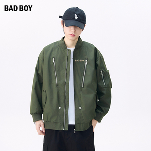 复古飞行员夹克男士 美式 潮牌宽松学生百搭棒球服外套 BOY男装 BAD