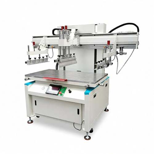 60120SF-T双伺服平面丝印机半自动钣金机柜门板收纳箱丝网印刷机