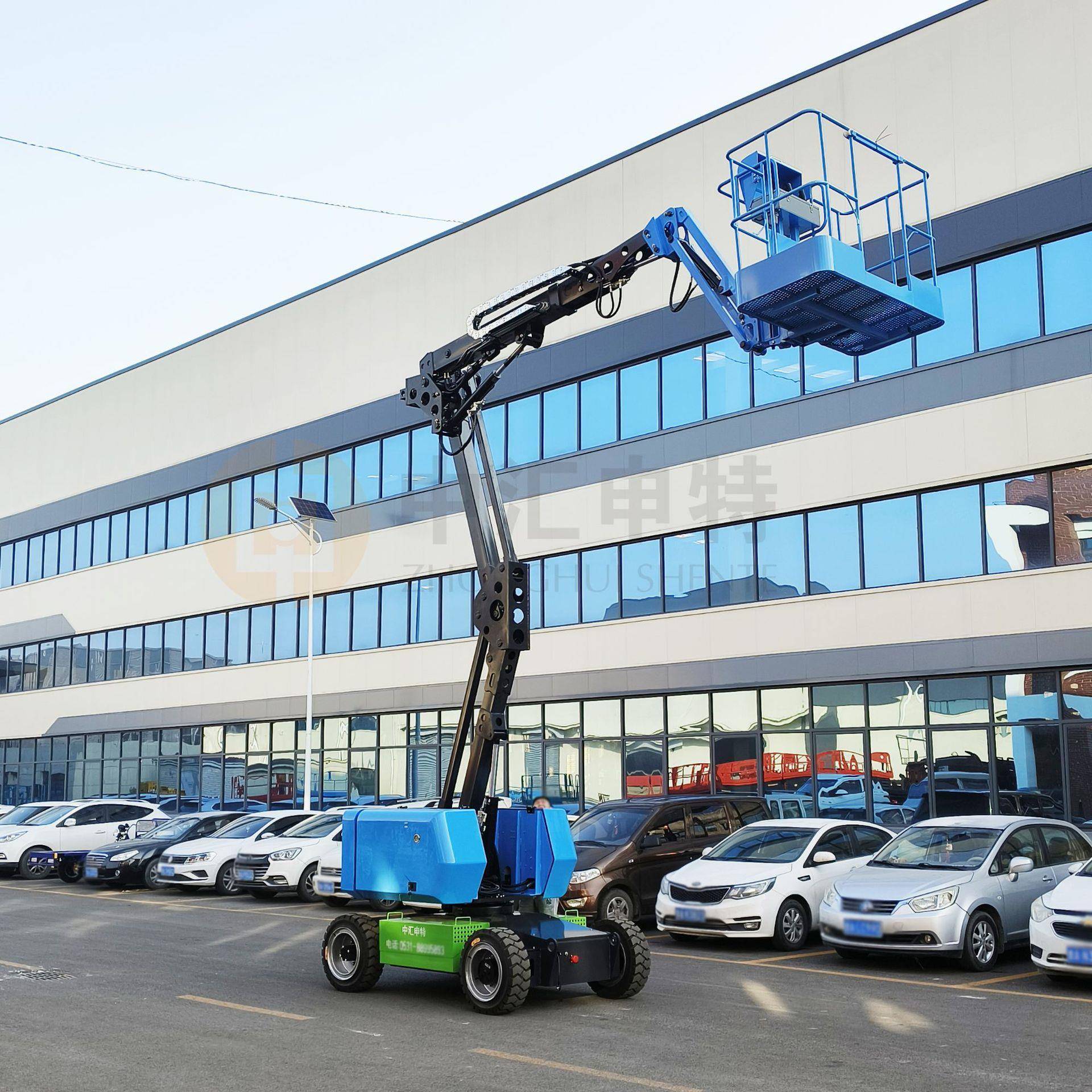 8-20米电动柴油曲臂厂房车间路灯检修高空作业自行式曲臂升降平台