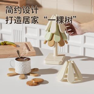 创意圣诞树隔热硅胶餐垫杯垫防烫厨房耐高温家用碗盘碟餐具隔热垫
