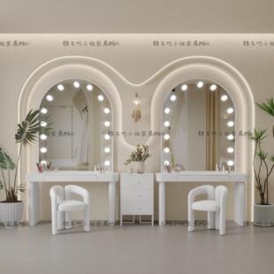 高级婚纱店影楼专用化妆台带灯专业化妆师美容院纹绣工作室梳妆台
