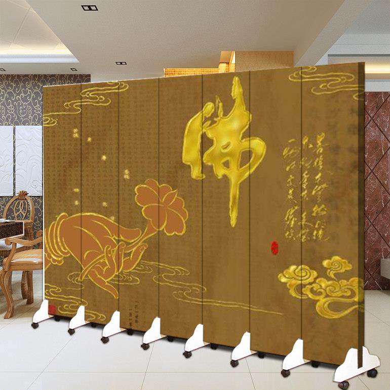 中式玄关佛堂隔断家用寺院屏风莲花背景墙可移动折叠佛龛遮挡屏风,3C数码配件,USB多功能数码宝,淘宝优惠券,粉丝福利购,淘宝优惠卷