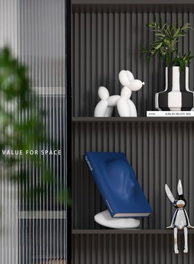 现代客厅酒柜电视柜摆件玄关书架展示柜子样板房软装饰品组合搭配