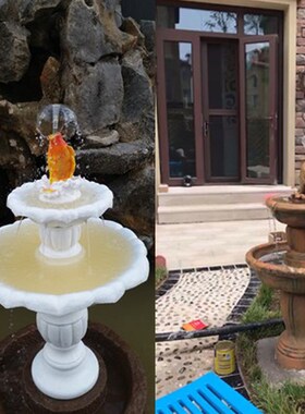户外流水喷泉欧式雕m塑鱼池庭院水景花园客厅装饰落地婚礼花园摆