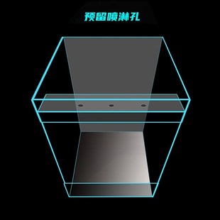 雨林缸金晶超白玻璃鱼缸植物造景微景观斜口缸玻璃定做生态雨淋缸