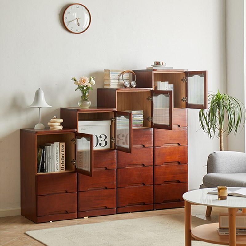 20/25/30/35/40cm夹缝收纳柜实木开门床头储物间隙整理酒柜置物架