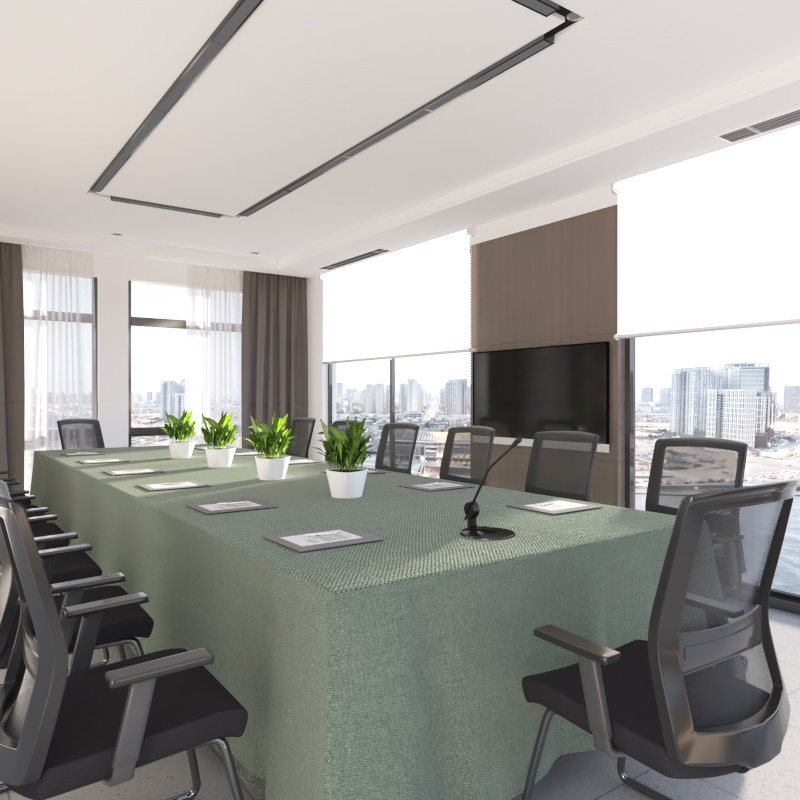 加大尺寸会议室桌布长方形商务盖布茶桌布艺办公室纯色素色宽台布