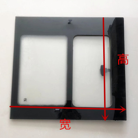 三轮电动车半封闭直圆角侧面挡风推拉小门窗钢化玻璃金彭