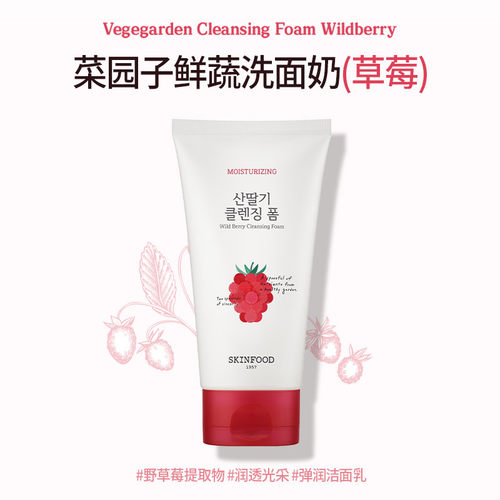 Skin Food思亲肤菜园子鲜蔬洗面奶150ml温和泡沫洁面乳韩国老品牌