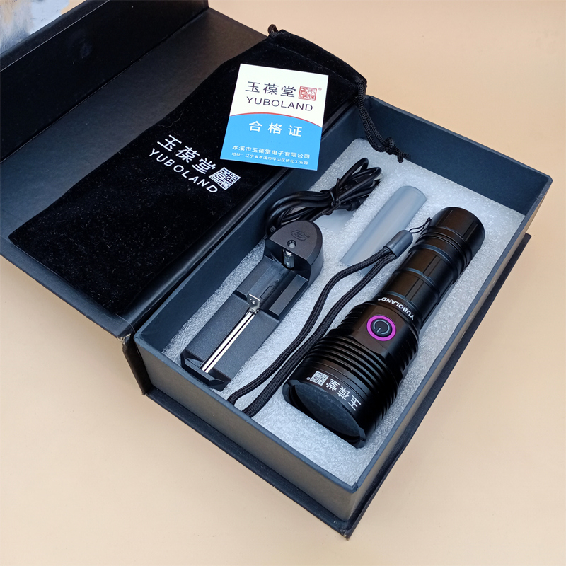 德国荧光紫外线笔验钞灯紫光手电筒充电便携钱币专用玉石文玩检测