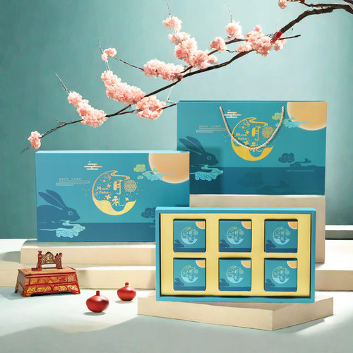 中秋月饼包装盒礼盒现货创意烫金