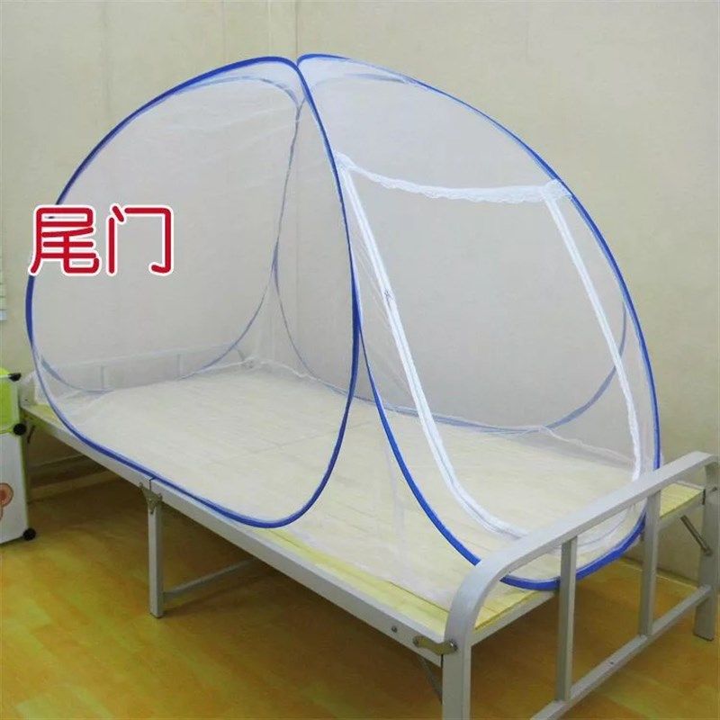 尾开门蚊帐 上铺蚊帐床尾门 侧边蚊帐 蚊帐侧面拉炼 学生住校专用