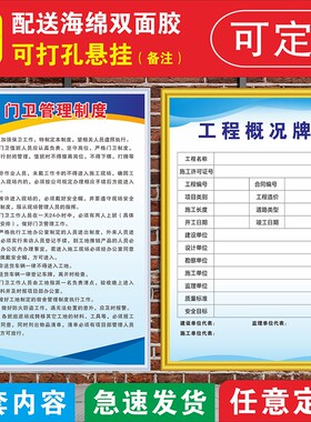 建筑工地施工制度牌现场五牌一图八大员岗位职责安全生产文明施工