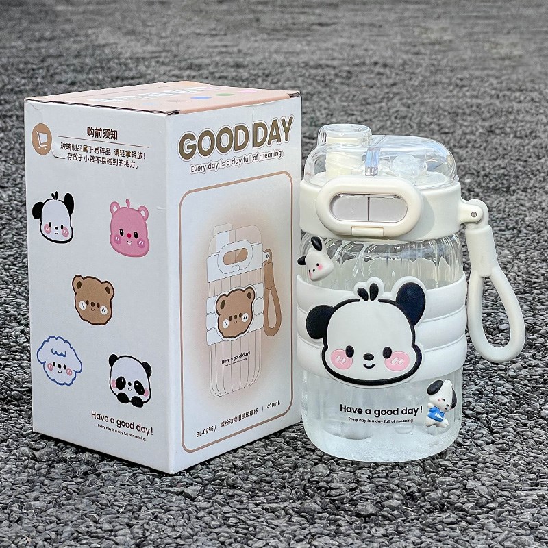 水杯玻璃杯女202新款耐高温隔热防烫玻璃吸管杯办公室饮咖啡杯