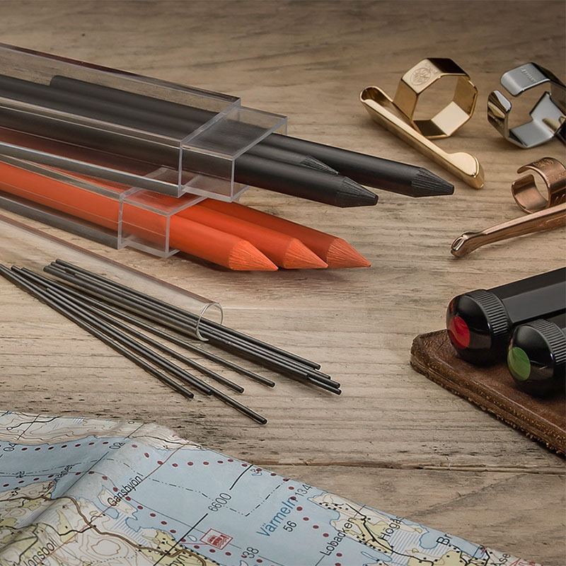 KWECO书写配件金属笔夹铅笔笔芯宝珠笔替芯