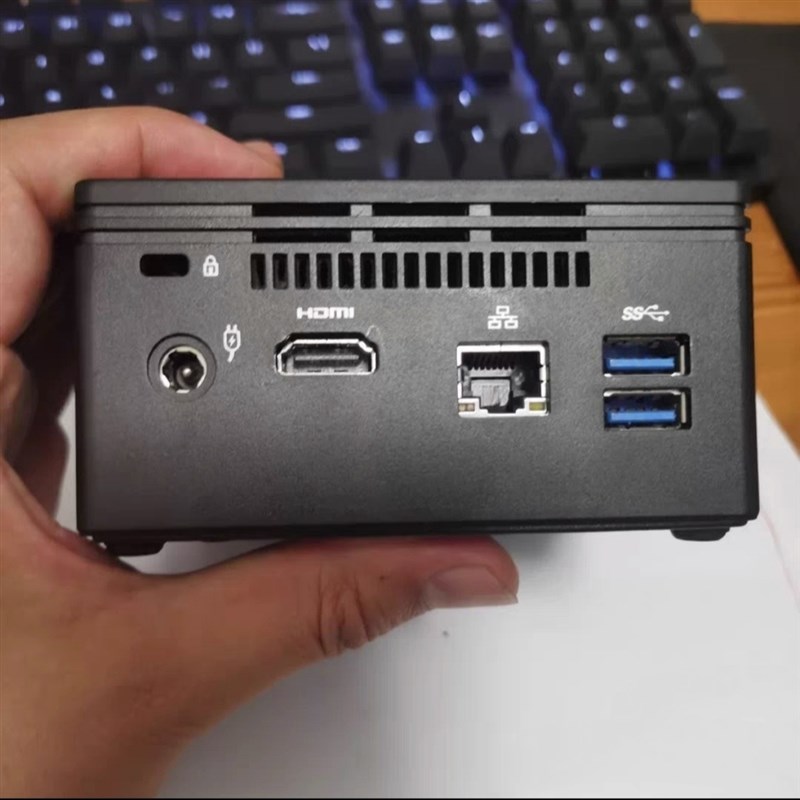 技嘉N31迷你电脑酷睿i3 10U工控机 准系统主机商务办公win7