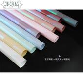 防水布拉诺纸玫瑰包装 纸直销定制 艺纸炫彩色七彩光束包装