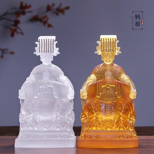 琉璃妈祖天妃天后娘娘神像圣母菩萨客厅佛堂供奉桌面摆放