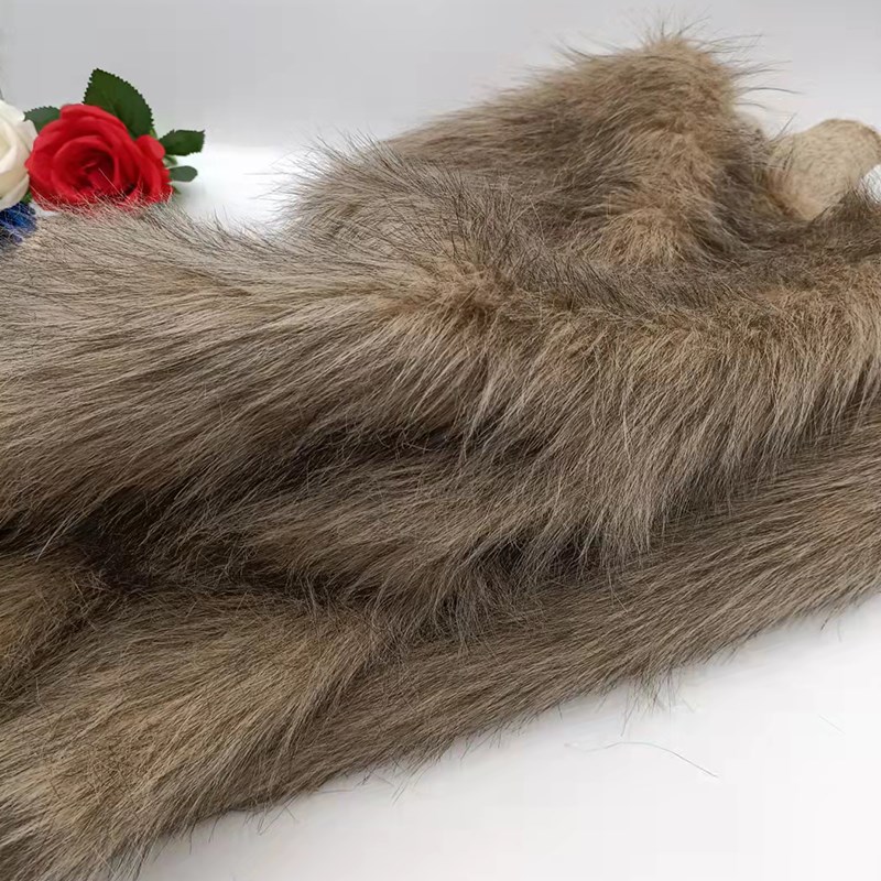 5cm仿狼毛狗毛毛染尖长毛绒布料人造毛背景装饰表演服Coply手工