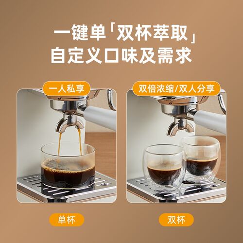 查洛斯LOI 意式半自动咖啡浓缩家用小型冷热萃奶泡蒸汽一体