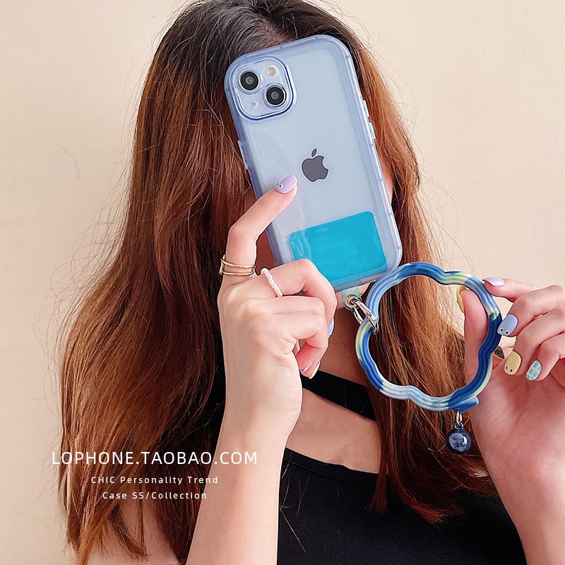 迷彩花型波浪手腕环手机壳通用挂绳便捷防摔挂环扣手提手拎防丢圈