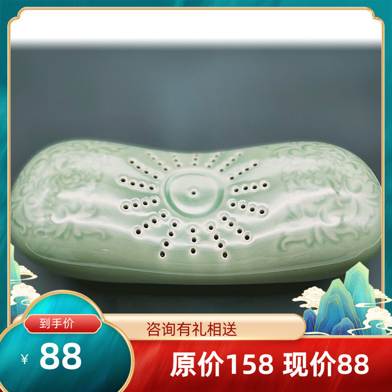 耀州窑青瓷筷托创意筷子筷枕拖家用摆台筷子勺子筷架精致餐厅多用