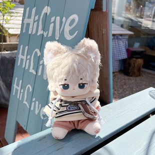 精美 亲肤面料物美价廉包装 棉花娃娃衣服20cm 15cm娃衣德绒条纹装