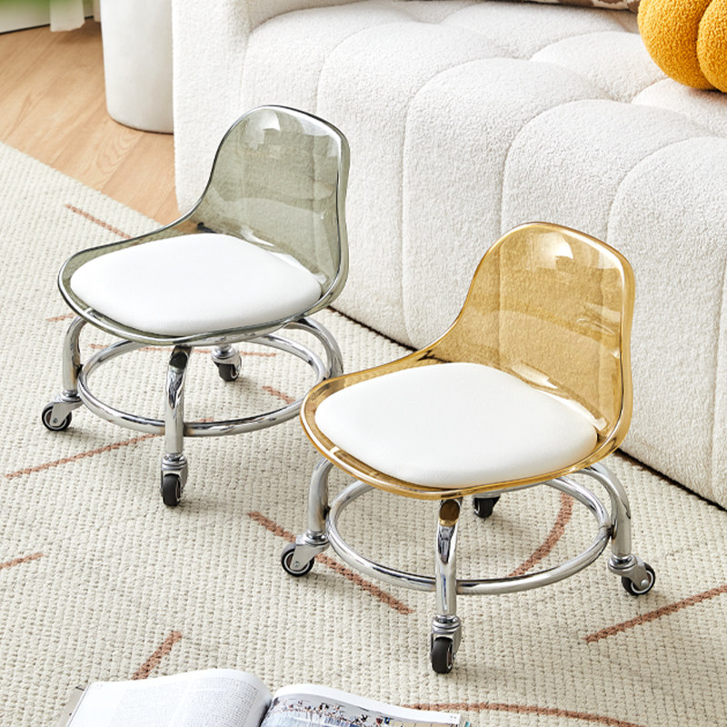 压力小滑轮矮凳家用静音万向轮小椅子儿童学步靠背椅,住宅家具,万向轮凳,淘宝优惠券,粉丝福利购,淘宝优惠卷