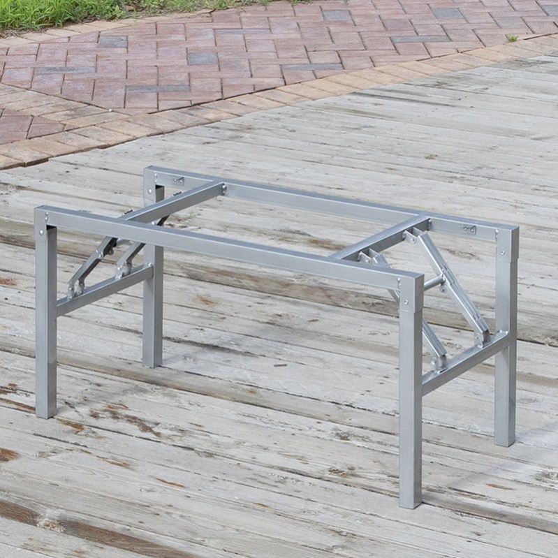 可折叠桌子腿长方形桌子腿支架 折叠铁艺桌腿 饭桌脚架子腿餐台脚