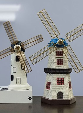 荷兰风车小摆件欧式复古家居装饰品客厅酒柜电视柜创意桌面小摆设