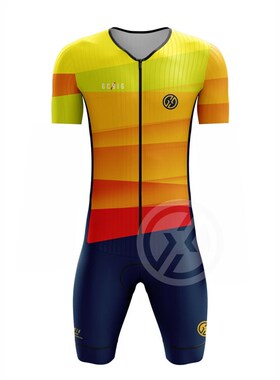 短袖骑行服男春夏秋山地公路自行车E服铁人三项运动服高质量连体