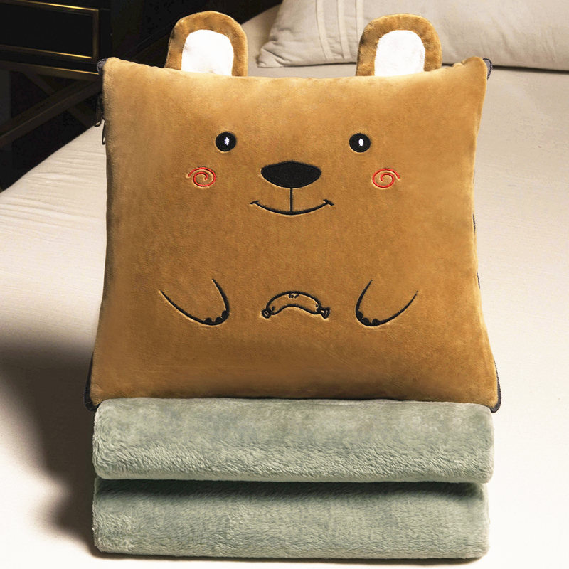 抱枕被子两用毯子靠垫q被汽车车载靠枕沙发空调被可折叠午睡枕头