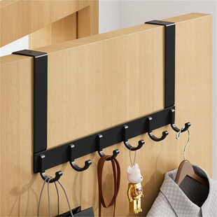 门后挂衣钩免打孔卧室门上多层高端衣帽架多功能收纳置物架挂钩子