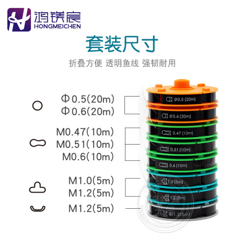 半框眼镜配件拉丝T型U型垫丝鱼线套装眼镜框下丝加工修眼镜架金属