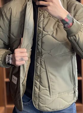 轻薄棉衣男短款翻领上衣男士2021年冬季新款夹克外套棒球服男加厚