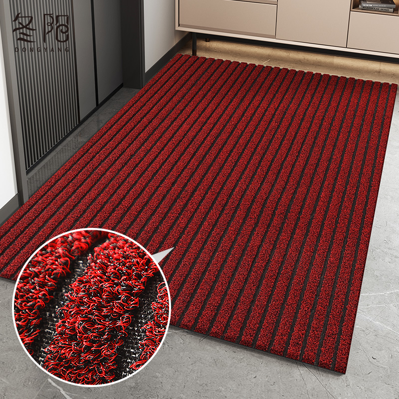 入户门地垫进门门口耐脏脚垫门外2024新款玄关门垫红色可裁剪地毯
