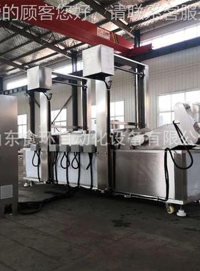 线制品肉裹浆上粉油炸 丸子LEH成型油一体炸化流水线
