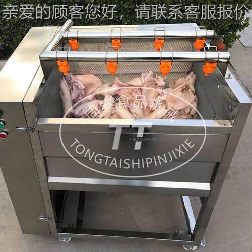 自动多功能猪脚清洗 洗猪头猪蹄毛刷机机 业TQX-1200洗蹄羊专蹄牛