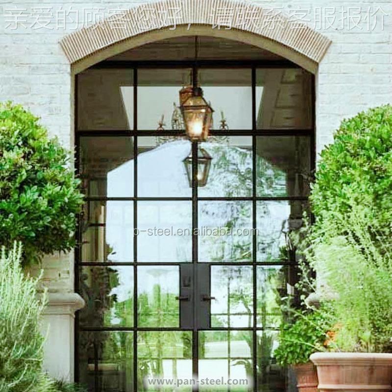 ZXE冶定制热众卖定制形拱钢架钢铁质璃玻门