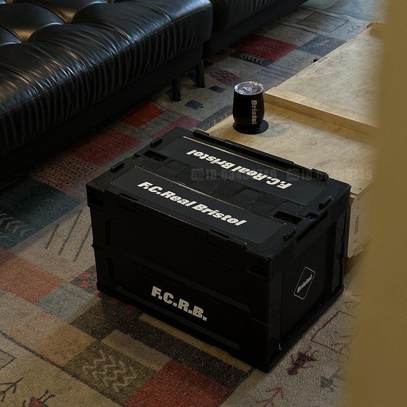 潮牌FCRB藤原浩折叠箱带盖加厚收纳箱多功能车载户外露营收纳箱