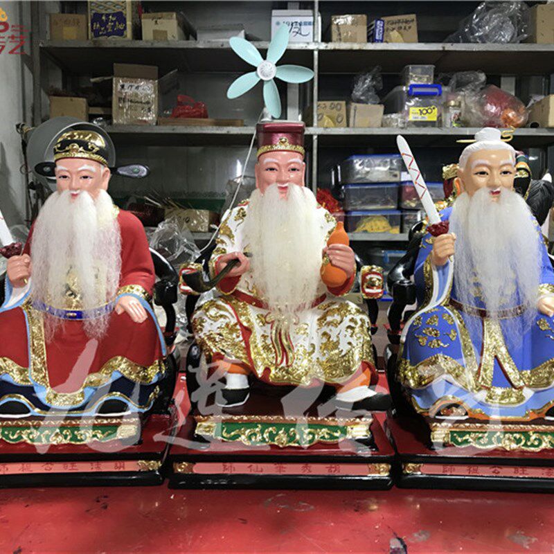 木雕人物神像胡秀华仙师朱法旺公胡法旺公香樟木线雕传艺木雕摆件