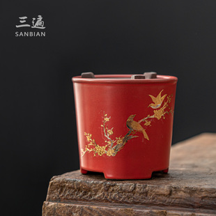 山楂红碳烤炉炭炉碳烤炉煮茶纯手工粗陶陶泥风炉木炭煮茶炉固体酒