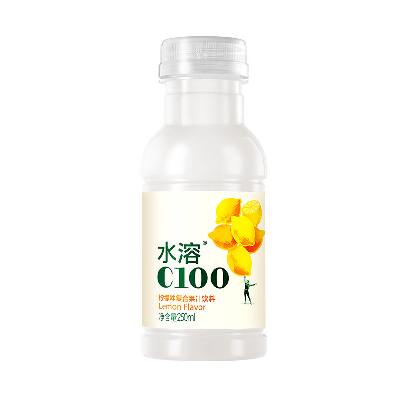 农夫山泉水溶c100柠檬味250ml*6瓶整箱补充维C复合果汁饮料饮品