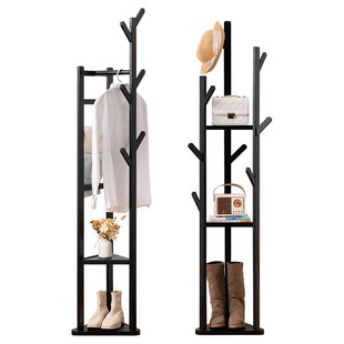 挂衣架落地式卧室衣帽架置物家用床头晚上放衣服神器简易衣柜开放