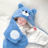 婴儿包被睡袋秋冬季 儿冬天抱被多功能初生宝宝用品 加厚外出新生